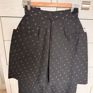 Star Patterned Black Skirt